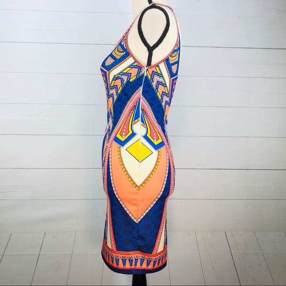 Forever 21 Geometric Print Bodycon Dress Size XS - Picture 4 of 9